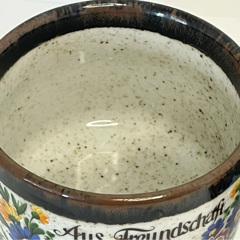 Vintage German Floral Ceramic Mugs Set - Brown and White - Picture 5 of 12